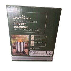 Tabletop Smokeless Fire Pit for Outdoor & Indoor Use Stainless Steel  by Adventu